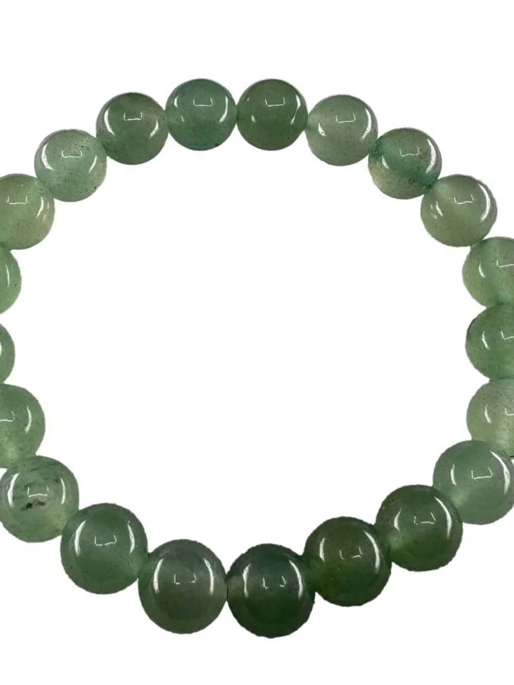 8mm Natural Green Aventurine Bead Bracelet Genuine Crystal Custom Size Lucky